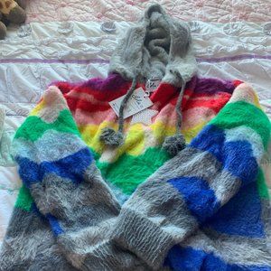 Girls SHOOTING STAR RAINBOW SWEATER by Lola and the Boys